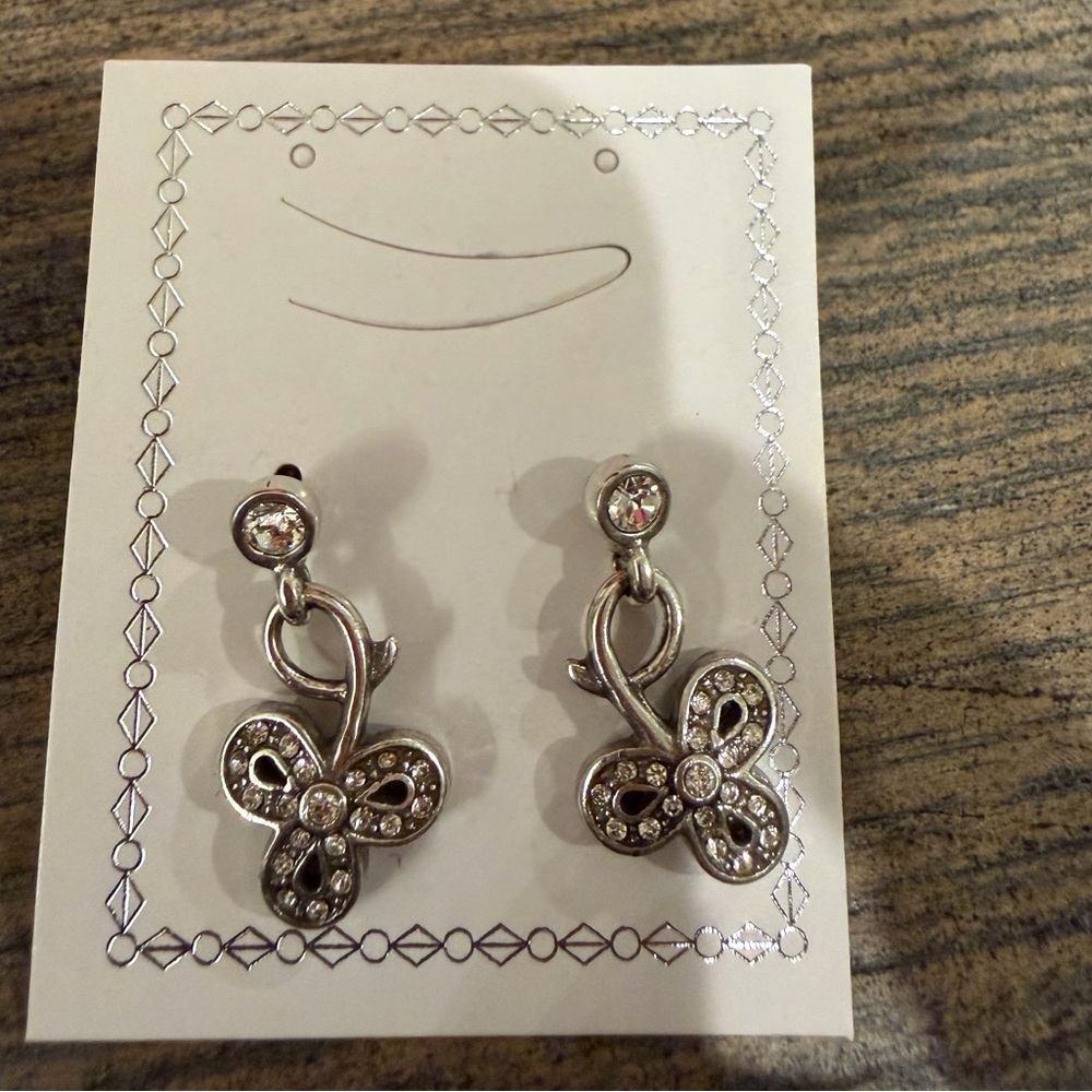 Brighton Elegant Silver Floral Earrings